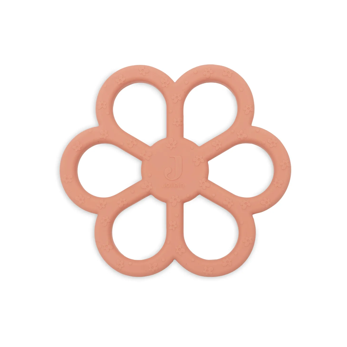 Jollein Anneau de Dentition en Silicone Flower Coral Rose