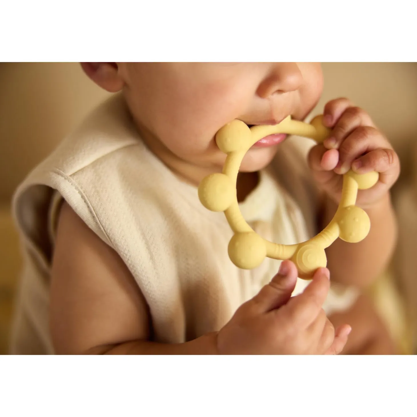 Jollein Anneau de Dentition en Silicone Sun Vanilla