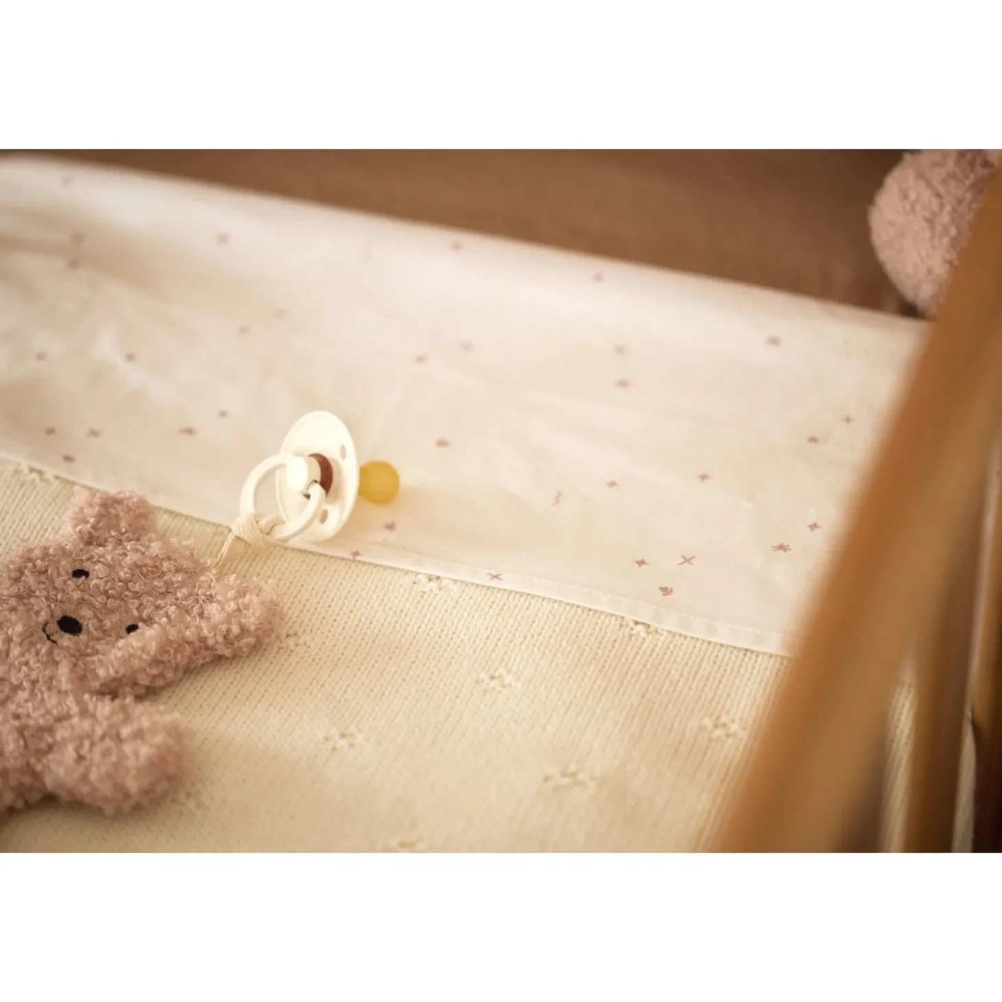 Jollein Attache Sucette Teddy Bear Wild Rose