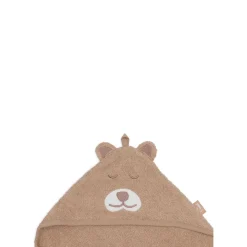 Jollein Cape de bain Éponge Cheetah Biscuit 75x75 cm