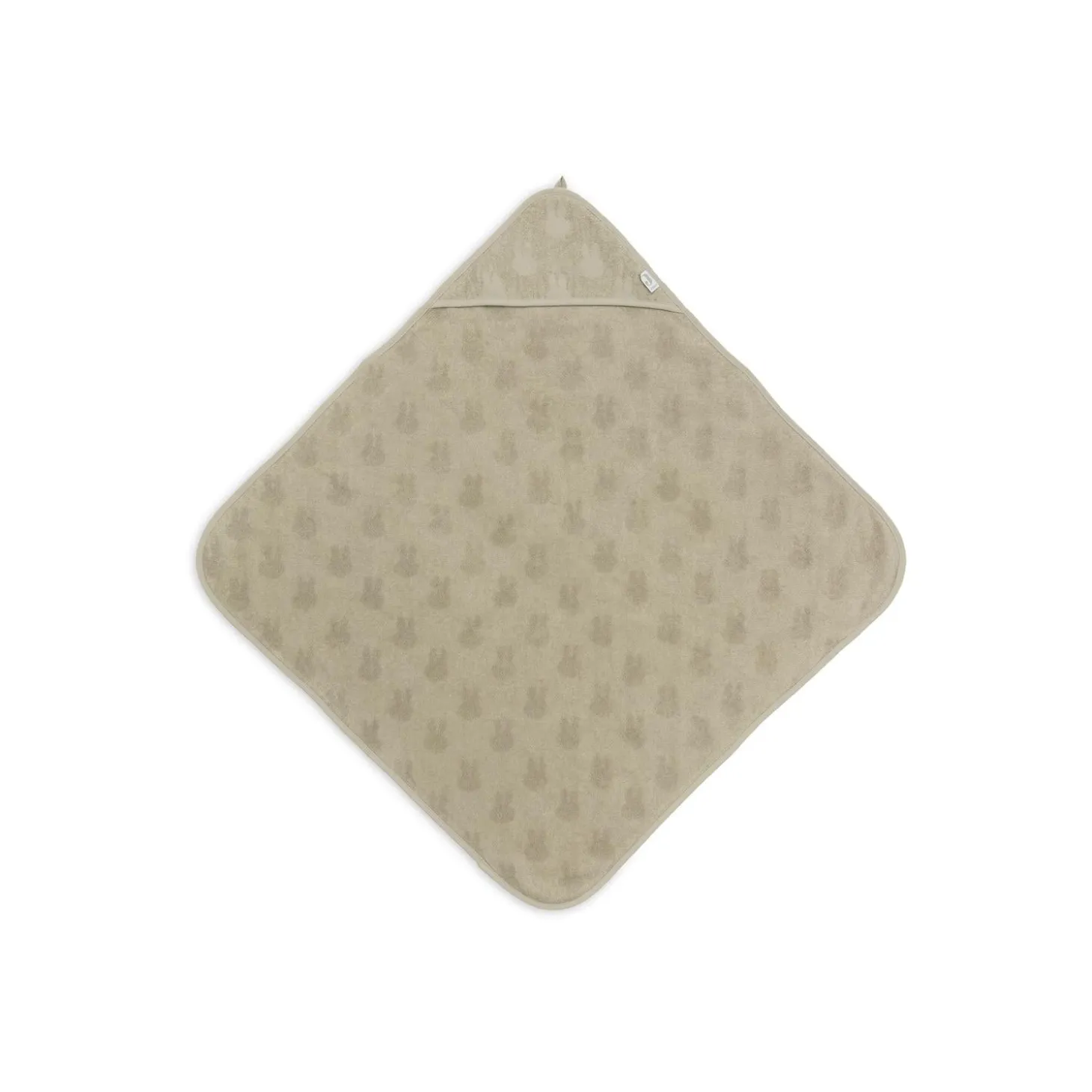 Jollein Cape de bain Éponge Miffy Jacquard Olive Green 75x75 cm