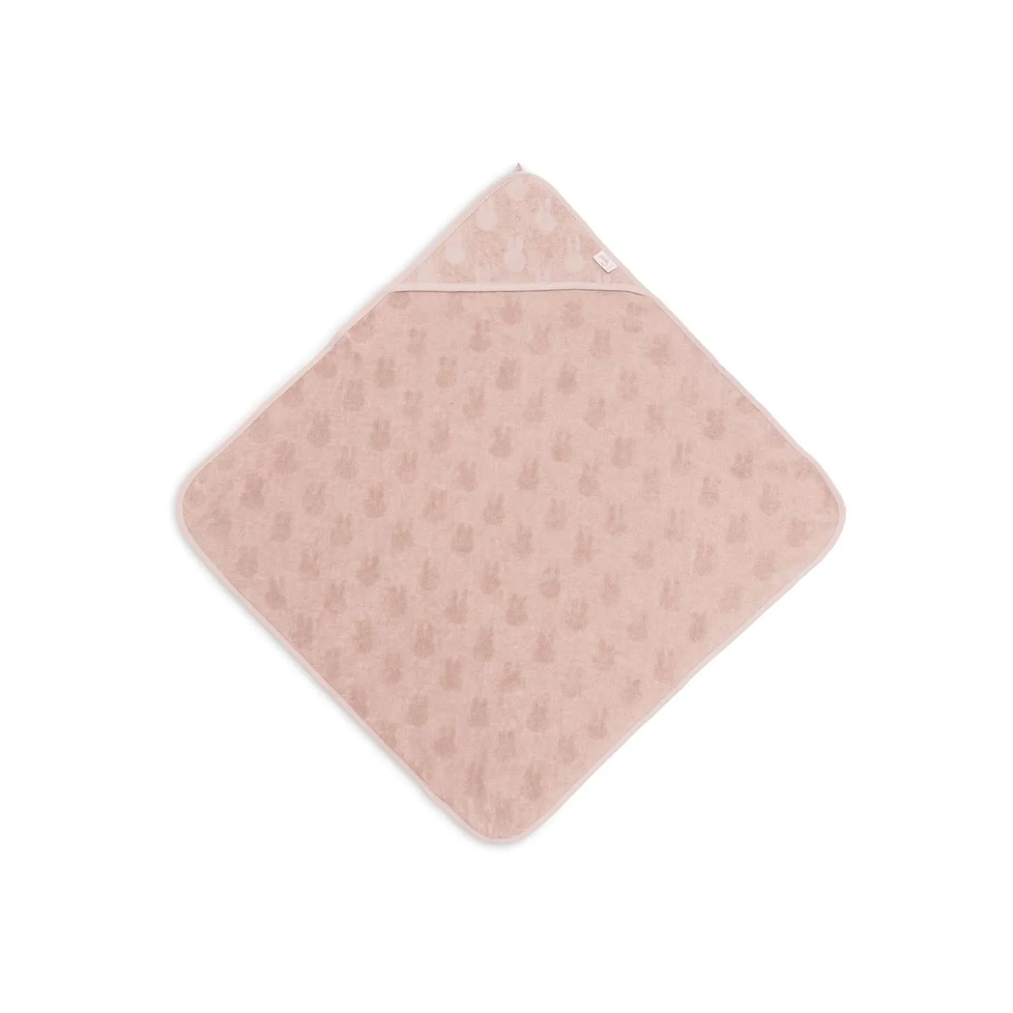 Jollein Cape de bain Éponge Miffy Jacquard Wild Rose 75x75 cm
