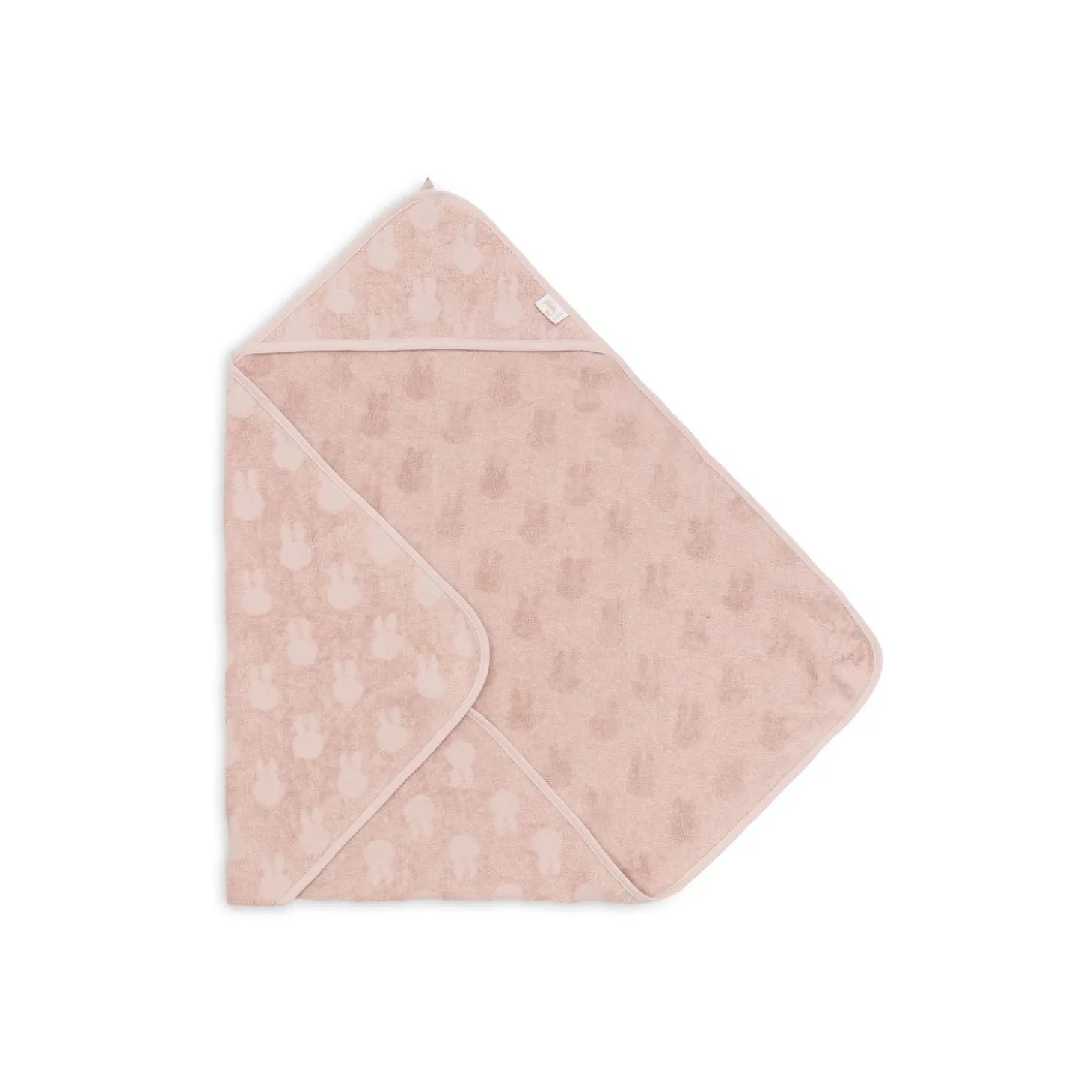 Jollein Cape de bain Éponge Miffy Jacquard Wild Rose 75x75 cm