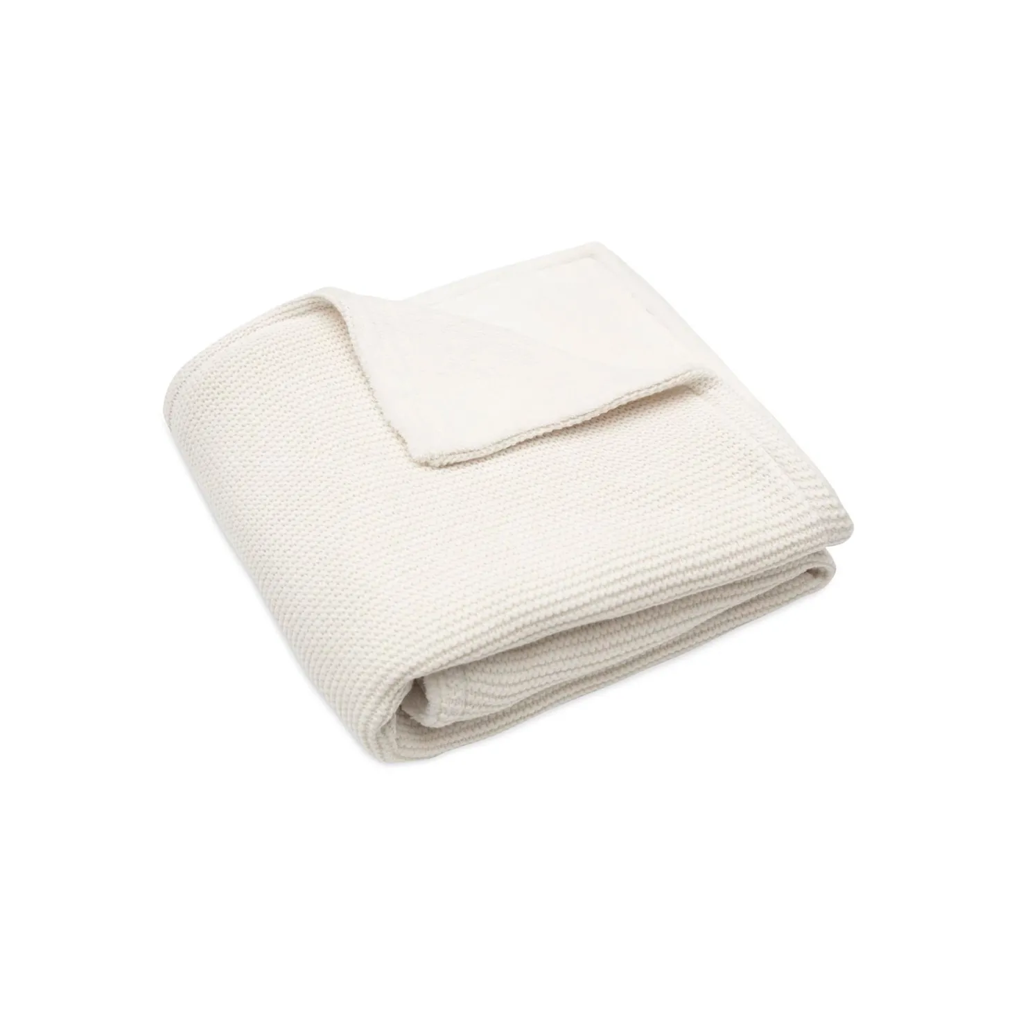Jollein Couverture Berceau basic knit fleece Ivory 75x100 cm