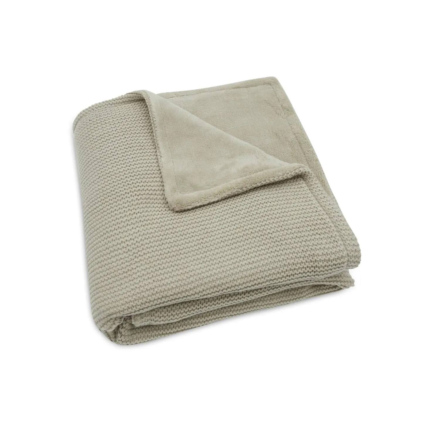 Jollein Couverture Berceau basic knit fleece Olive Green 75x100 cm