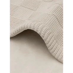 Jollein Couverture Berceau Box Knit/Velvet GOTS Warm Sand 75x100 cm