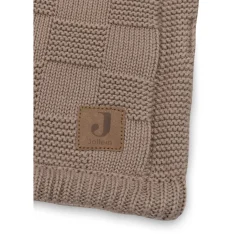 Jollein Couverture Berceau Box Knit/Velvet GOTS Milky Coffee 75x100 cm