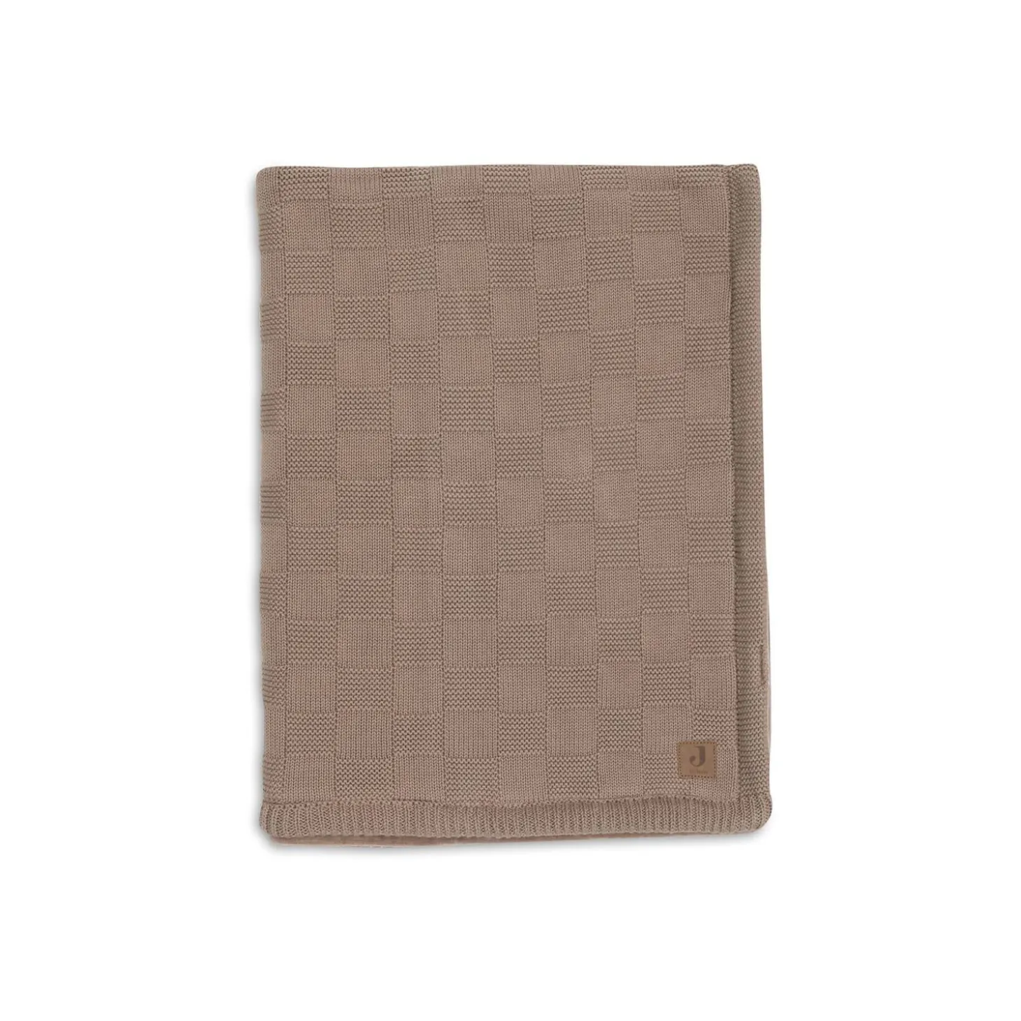 Jollein Couverture Berceau Box Knit/Velvet GOTS Milky Coffee 75x100 cm