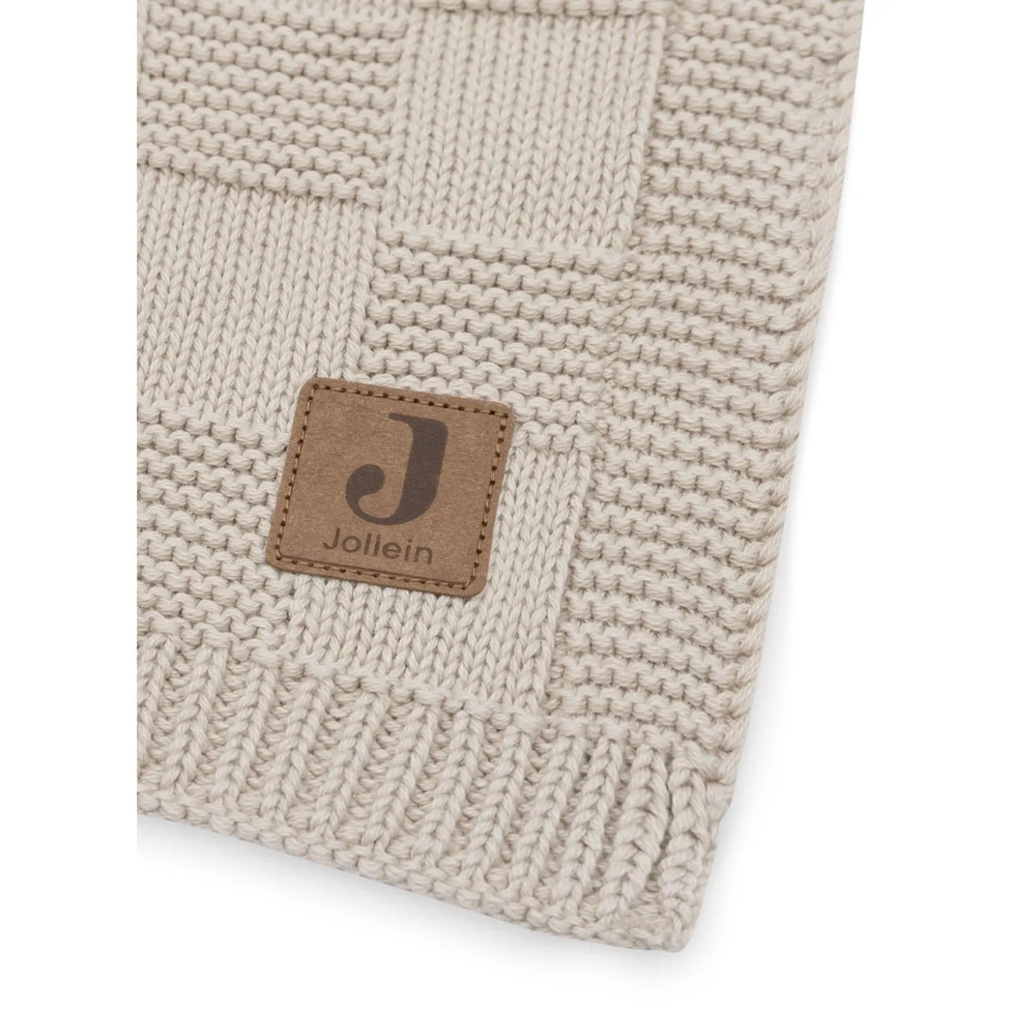 Jollein Couverture Berceau Box Knit Gots Warm Sand 75x100 cm