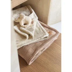Jollein Couverture Berceau Box Knit Gots Milky Coffee 75x100 cm