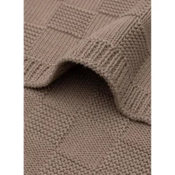 Jollein Couverture Berceau Box Knit Gots Milky Coffee 75x100 cm