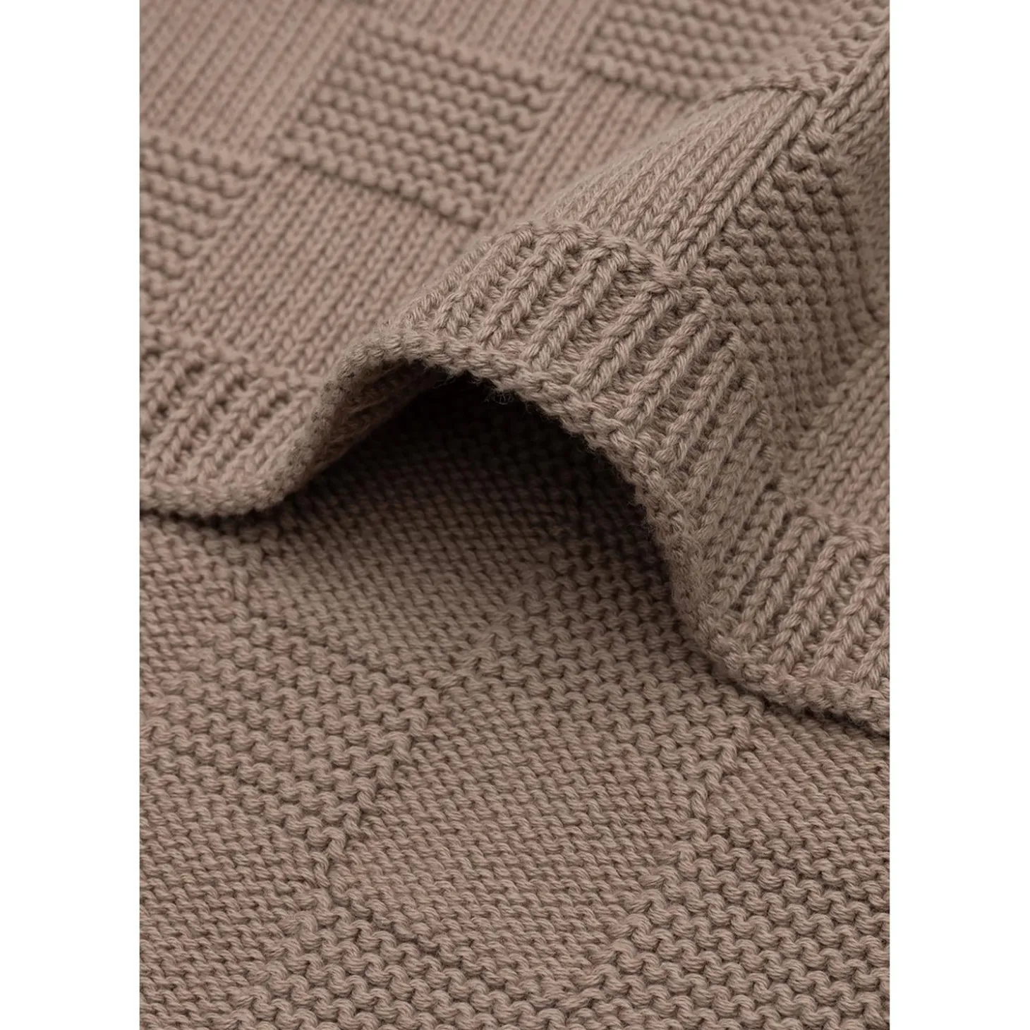 Jollein Couverture Berceau Box Knit Gots Milky Coffee 75x100 cm