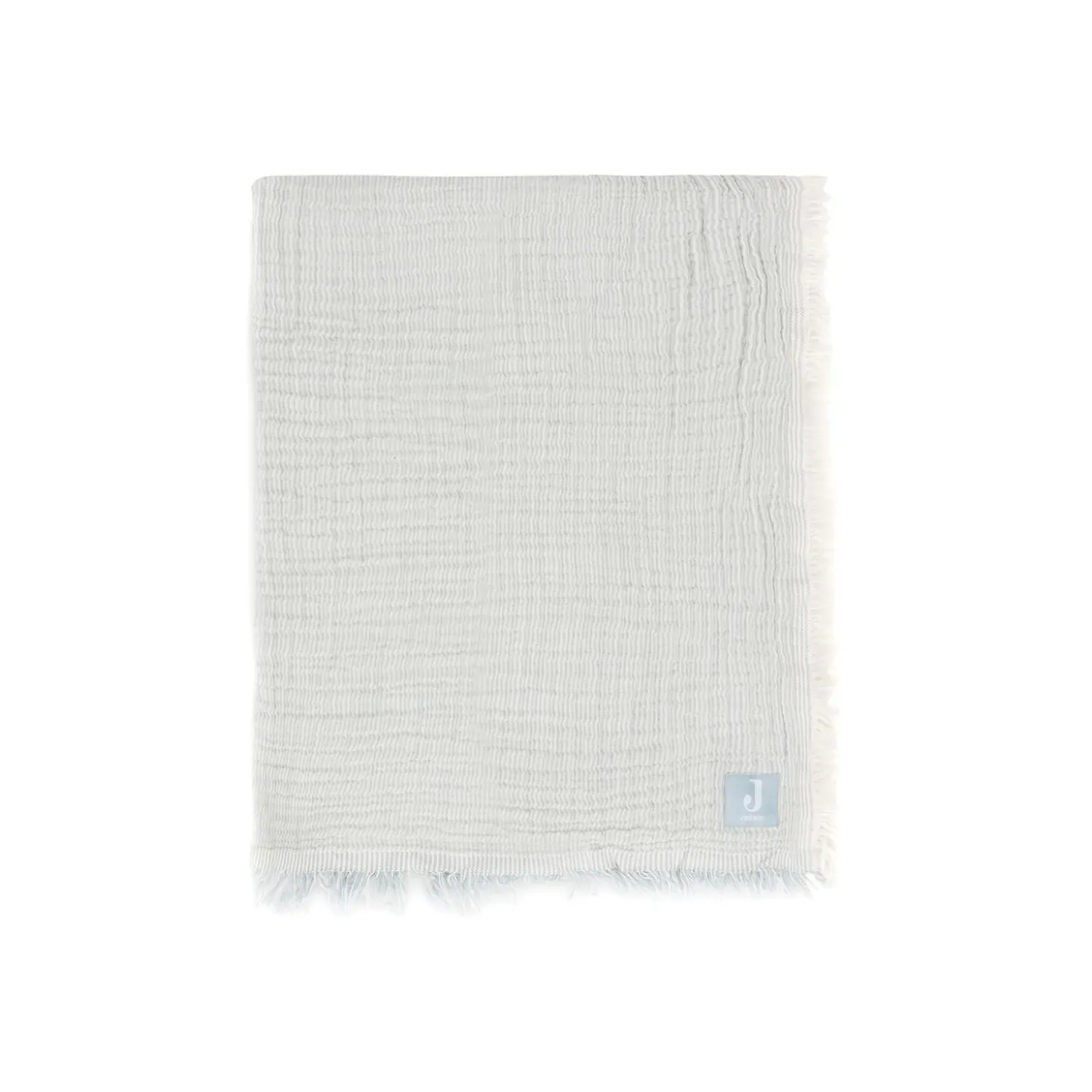 Jollein Couverture Berceau Fringe Stripe Sea Green 75x100 cm
