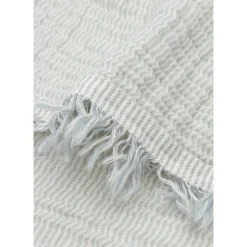 Jollein Couverture Berceau Fringe Stripe Sea Green 75x100 cm