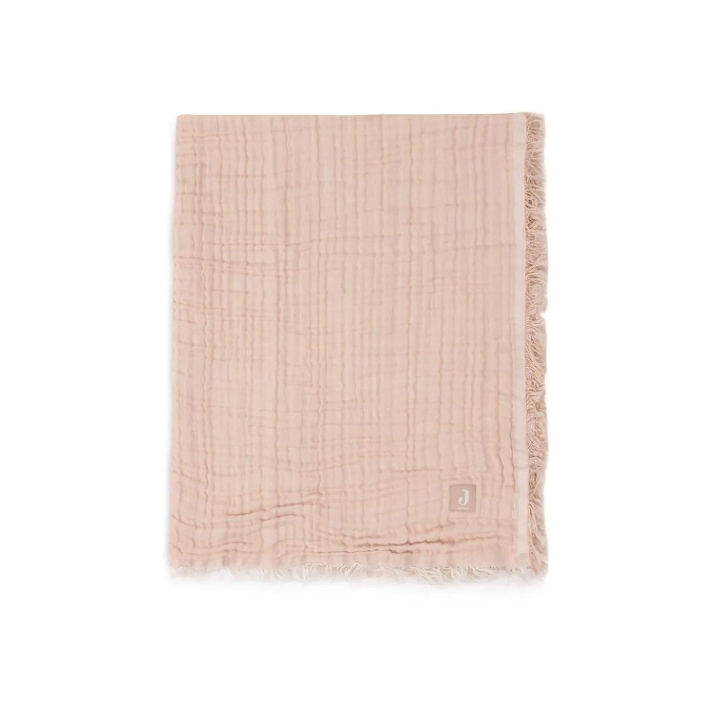 Jollein Couverture Berceau Fringe Stripe Biscuit 75x100 cm