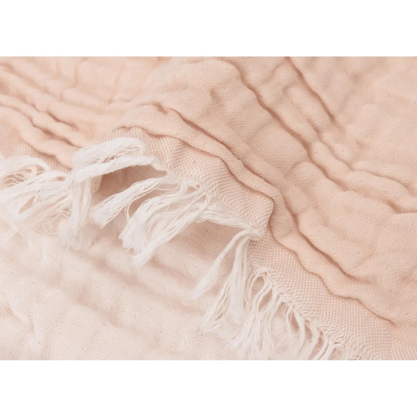 Jollein Couverture Berceau Fringe Gots Moonstone 75x100 cm
