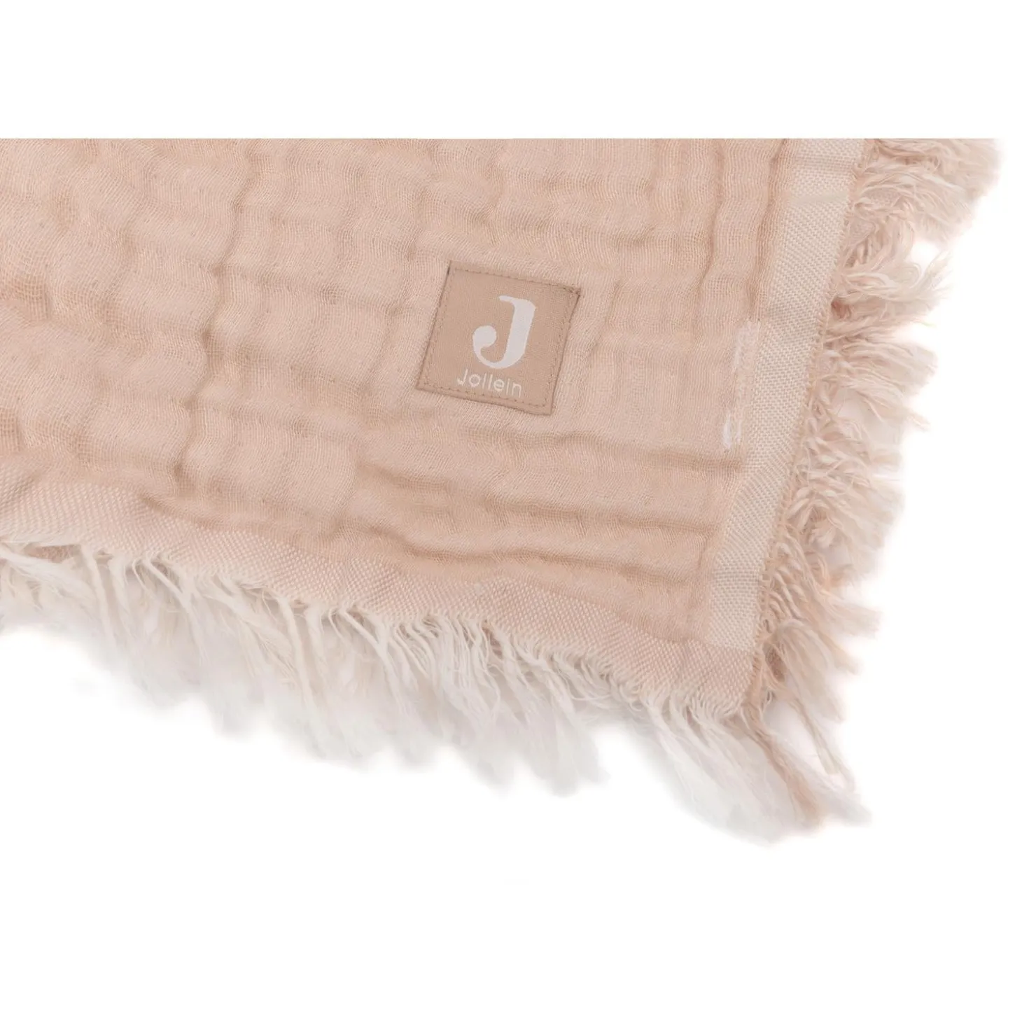 Jollein Couverture Berceau Fringe Gots Moonstone 75x100 cm