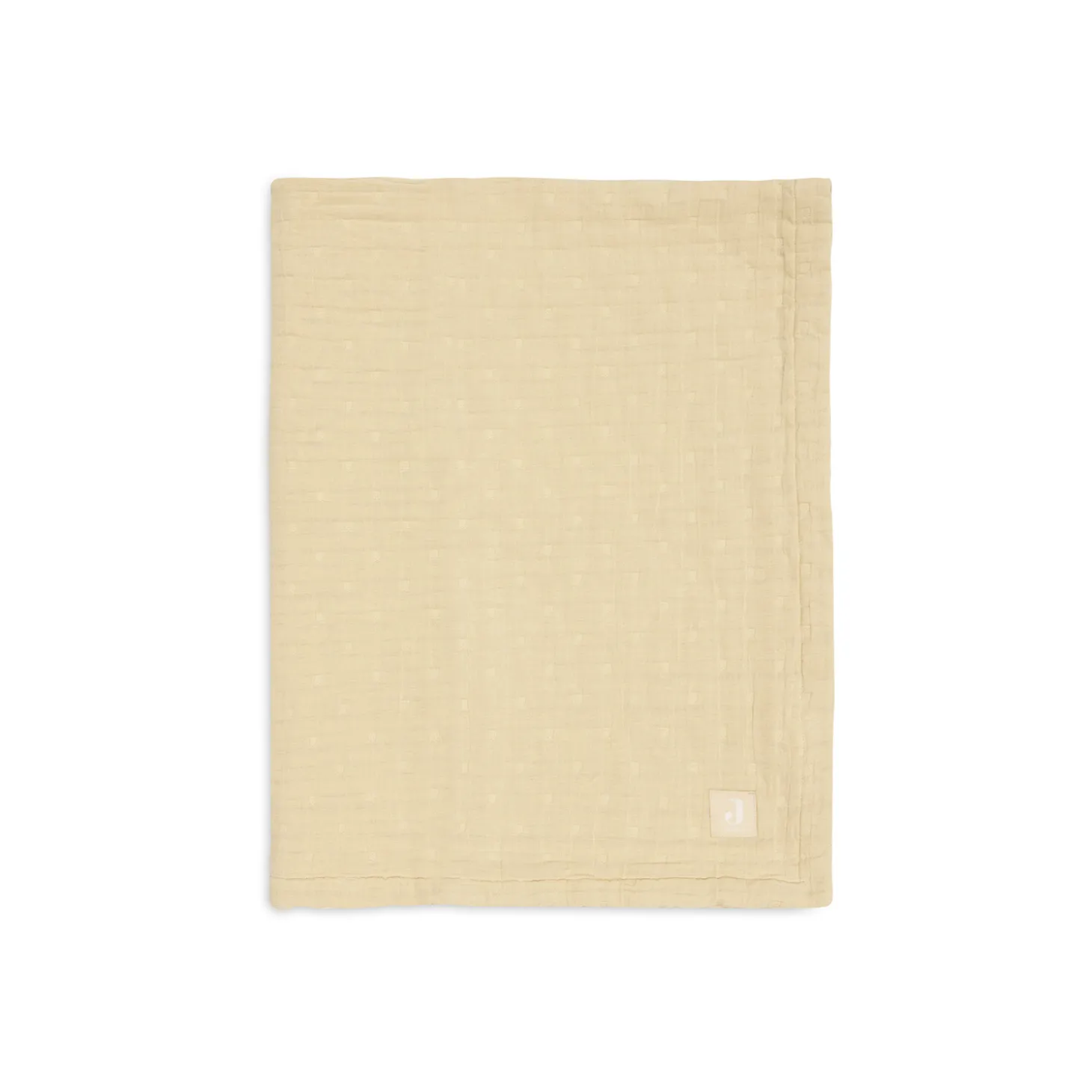 Jollein Couverture Berceau Gaze de Coton Jacquard GOTS Vanilla 75x100 cm