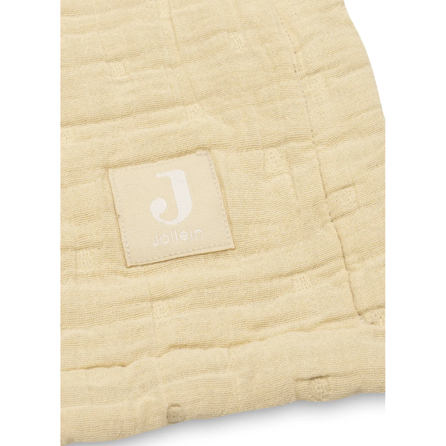 Jollein Couverture Berceau Gaze de Coton Jacquard GOTS Vanilla 75x100 cm