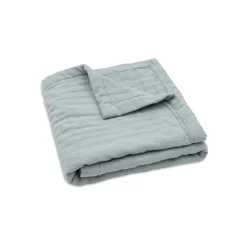 Jollein                    Couverture Berceau Jacquard GOTS    Sea Green            75x100 cm