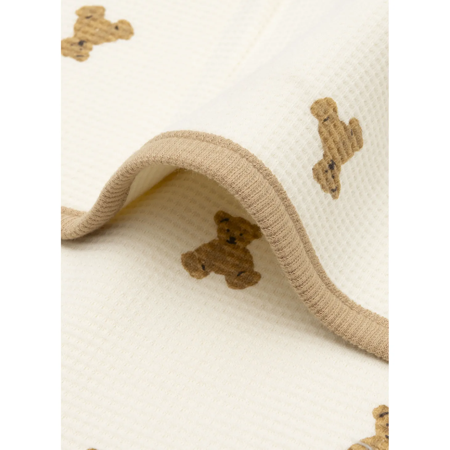 Jollein Couverture Berceau Waffle Mini Teddy Bear Multicolore 75x100 cm