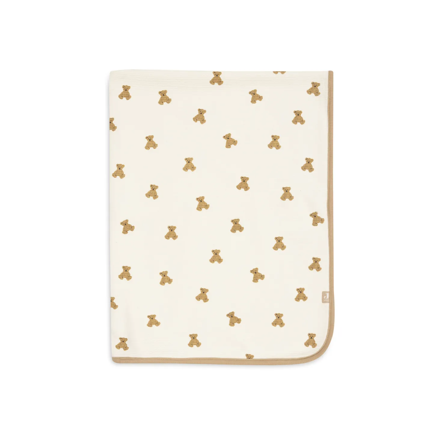 Jollein Couverture Berceau Waffle Mini Teddy Bear Multicolore 75x100 cm