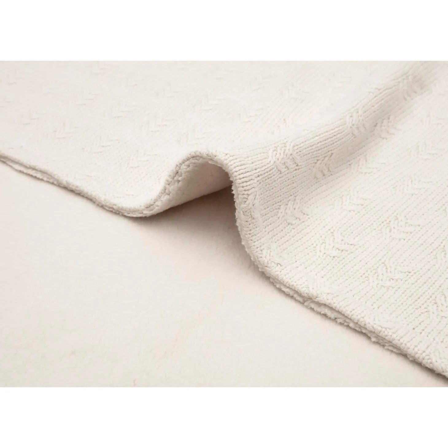 Jollein Couverture grain knit velvet Oatmeal 100x150 cm