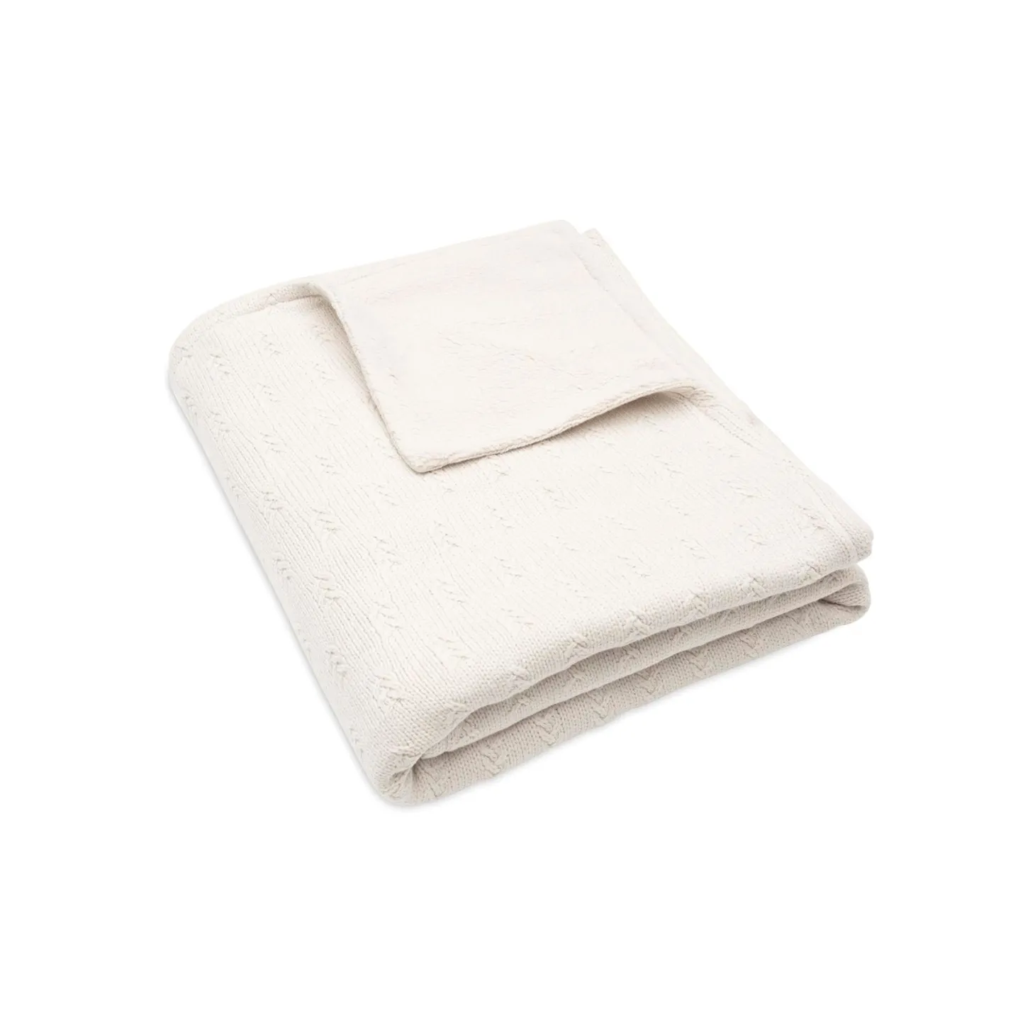 Jollein Couverture grain knit velvet Oatmeal 100x150 cm