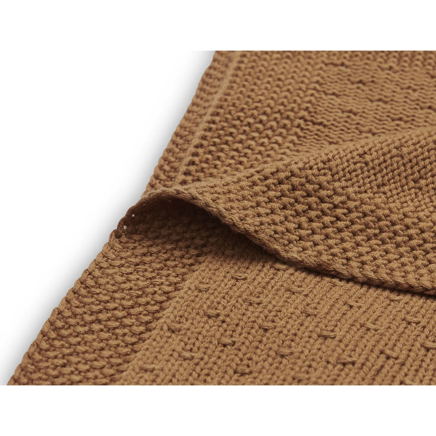Jollein Couverture Lit Bébé Basic knit Caramel 150 x 100 cm
