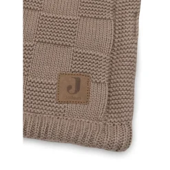 Jollein Couverture Lit Bébé Box Knit/Velvet GOTS Milky Coffee 100x150 cm