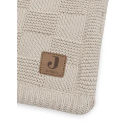 Jollein Couverture Lit Bébé Box Knit/Velvet GOTS Warm Sand 100x150 cm