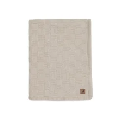 Jollein                    Couverture Lit Bébé Box Knit/Velvet GOTS    Warm Sand            100x150 cm