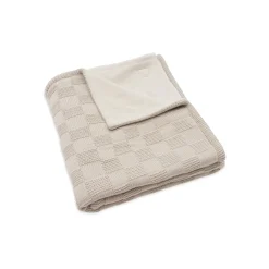 Jollein                    Couverture Lit Bébé Box Knit/Velvet GOTS    Warm Sand            100x150 cm