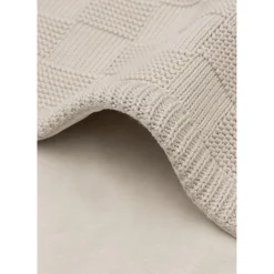 Jollein                    Couverture Lit Bébé Box Knit/Velvet GOTS    Warm Sand            100x150 cm