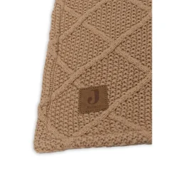 Jollein Couverture Lit Bébé Check Knit Teddy Fleece Biscuit 100x150 cm