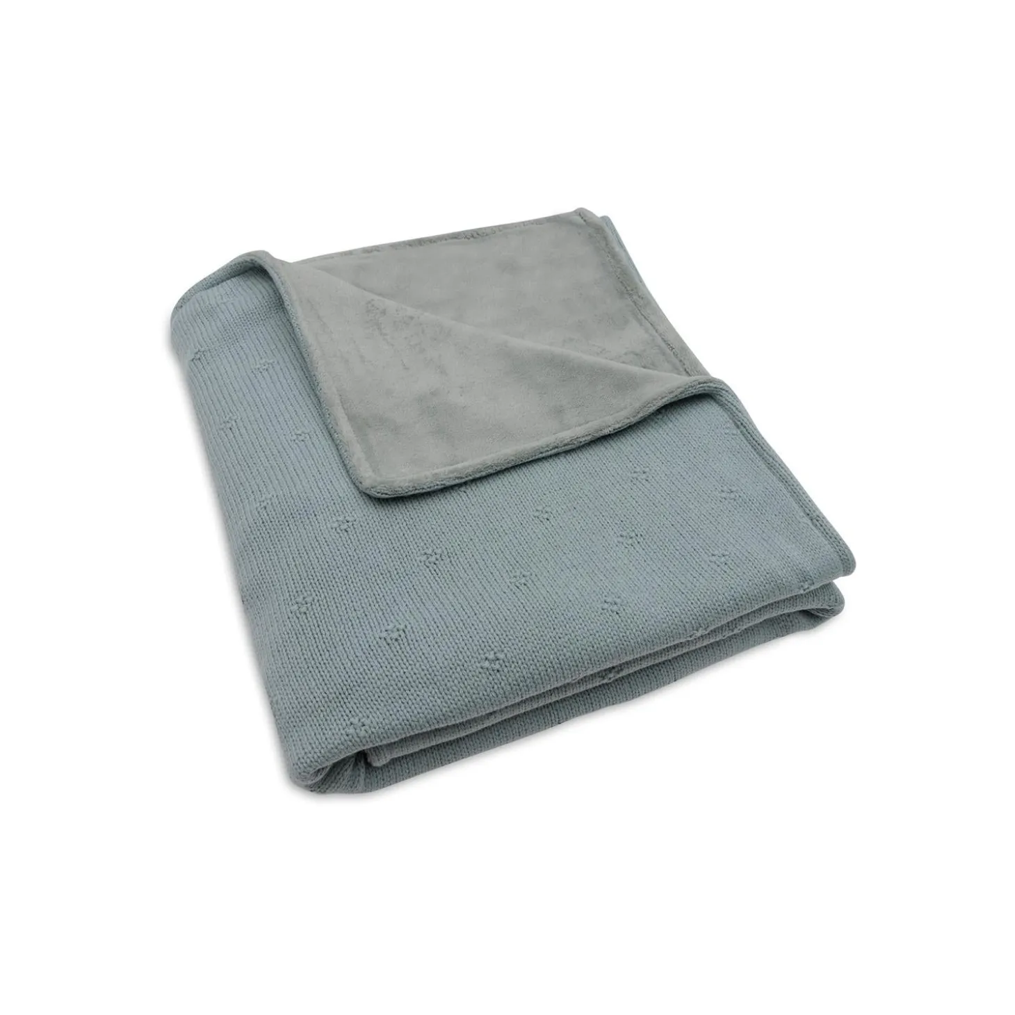 Jollein Couverture Lit Bébé Cosy Knit Velvet Sea Green 100x150 cm