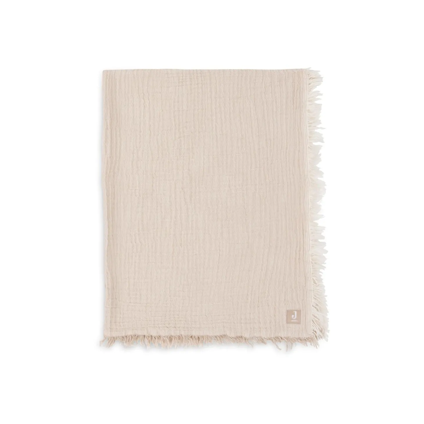 Jollein Couverture Lit Bébé Fringe Stripe Biscuit 120x120 cm