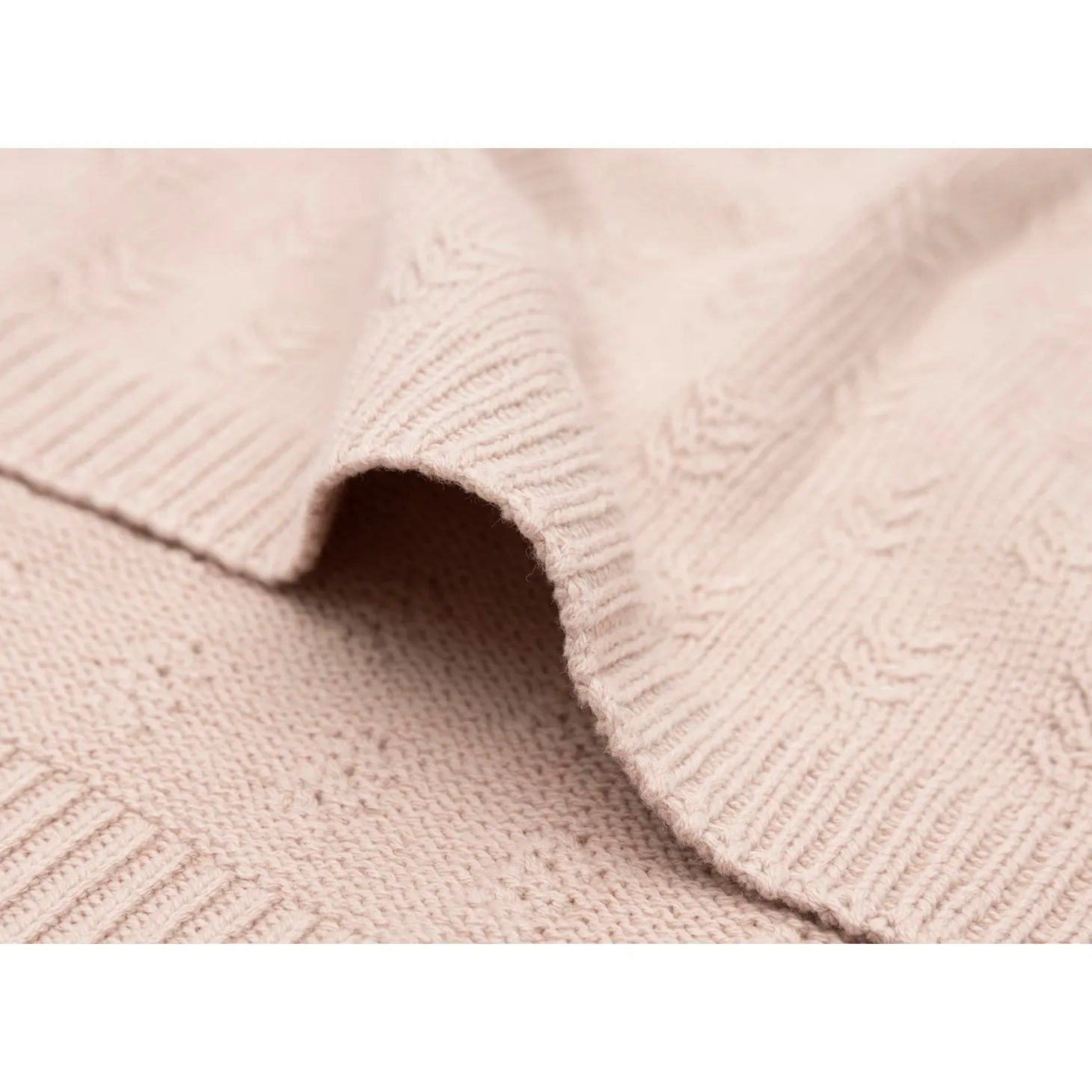 Jollein Couverture Lit Bébé grain knit Wild Rose 100x150 cm
