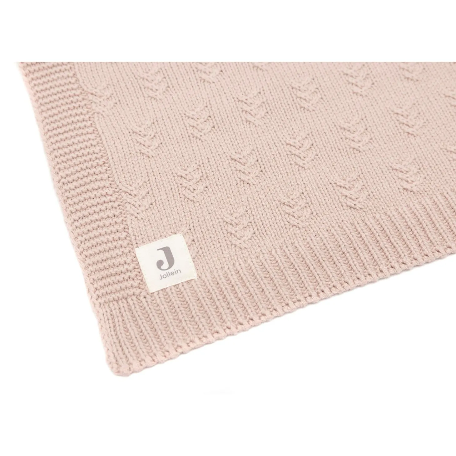 Jollein Couverture Lit Bébé grain knit Wild Rose 100x150 cm