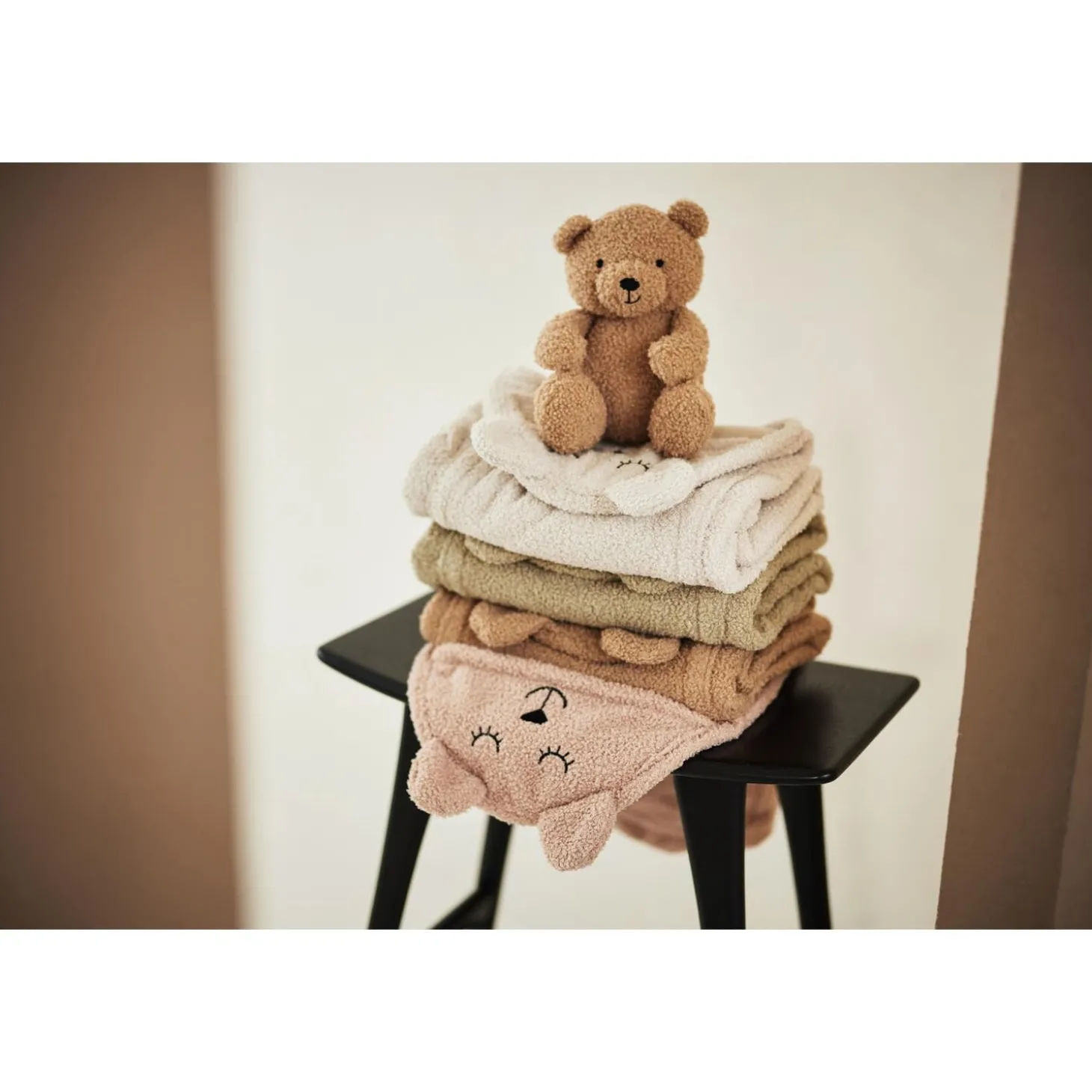 Jollein Couverture portefeuille bear boucle Wild Rose