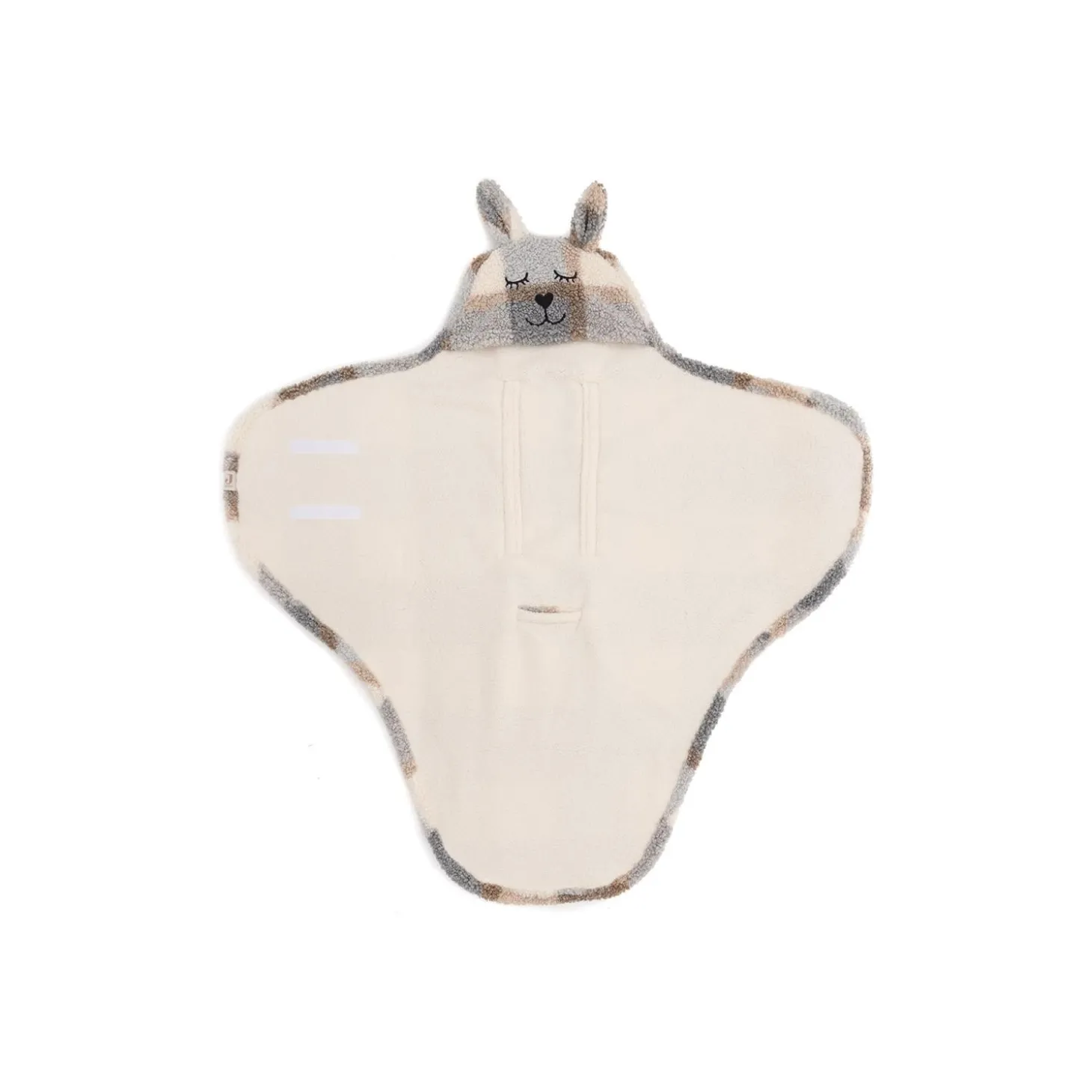 Jollein Couverture Portefeuille Bunny Check Boucle Multicolor