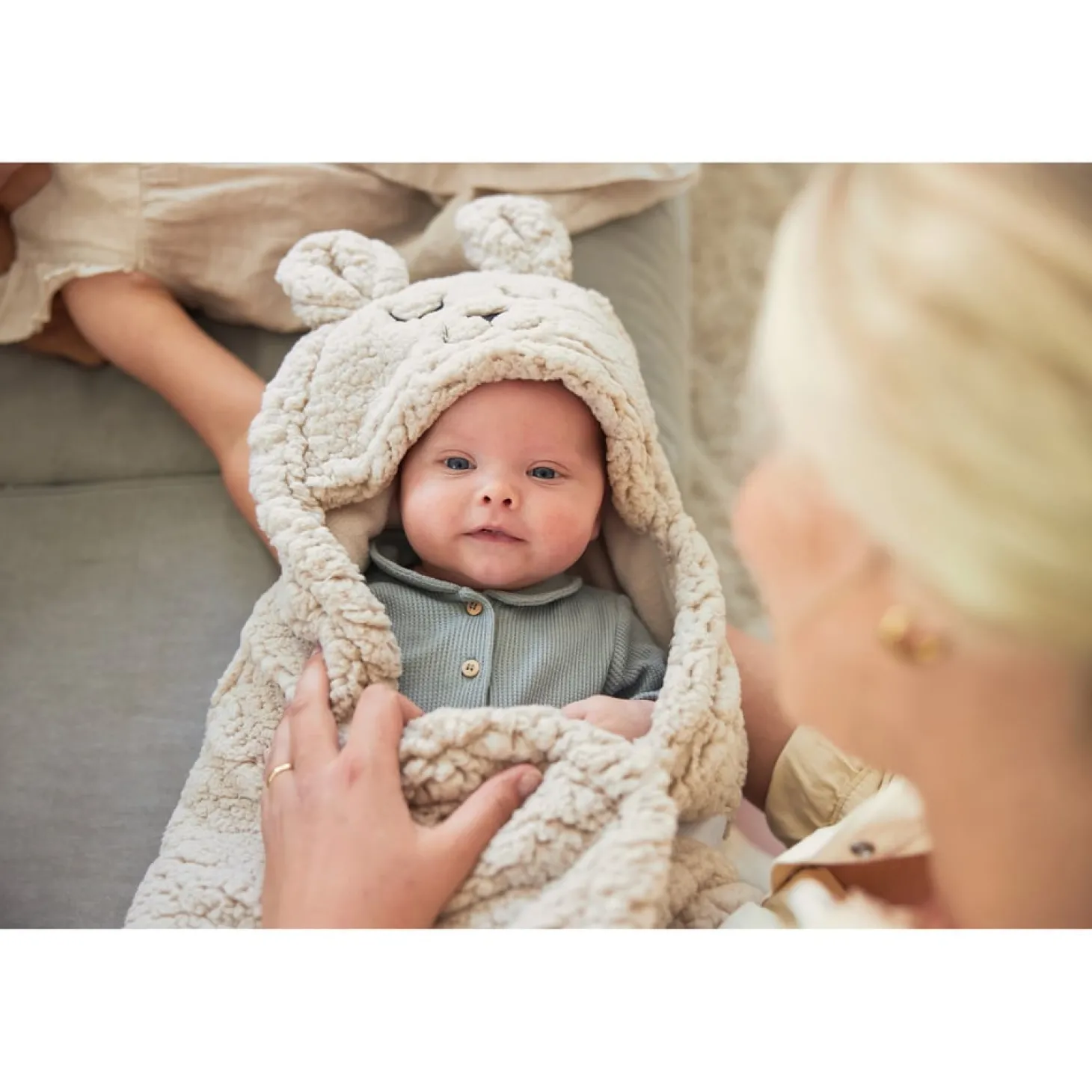 Jollein Couverture portefeuille Bunny Nougat