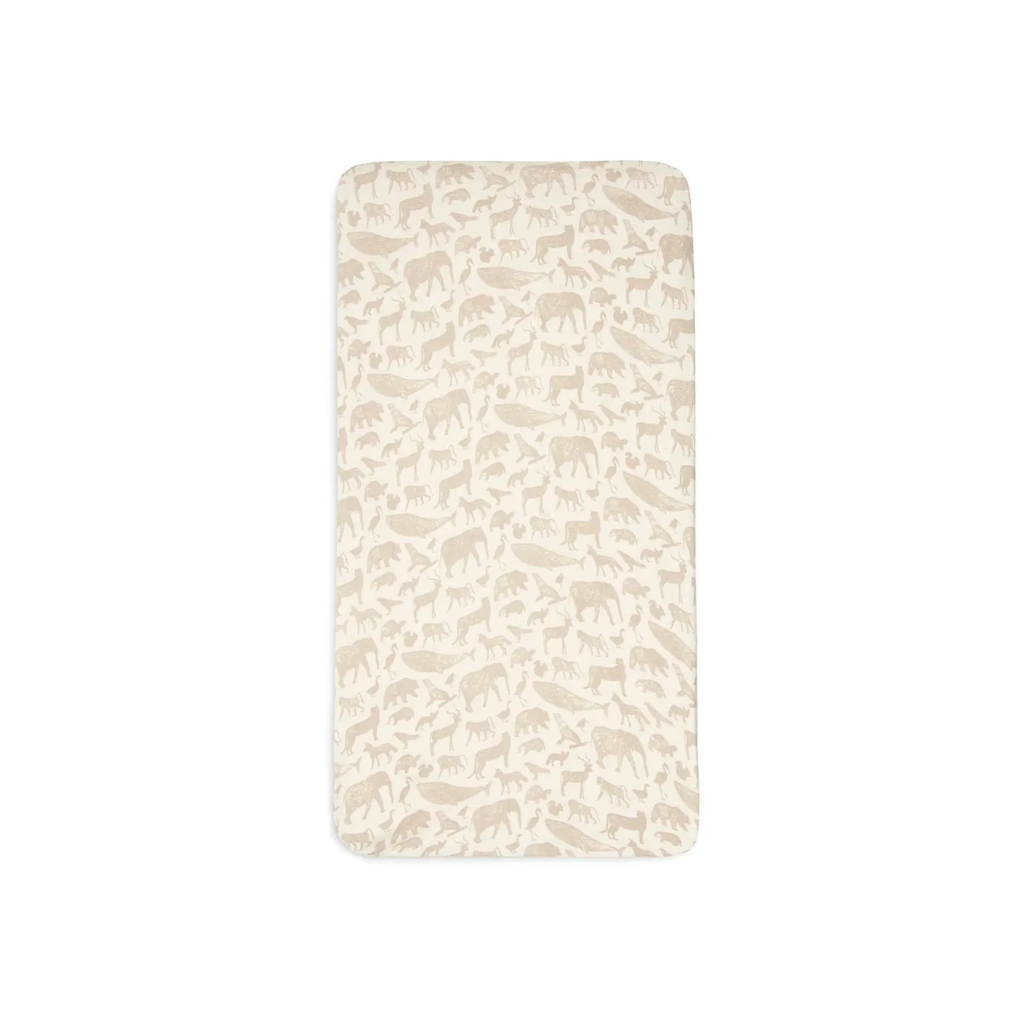 Jollein Drap-housse Jersey animals Nougat 70x140 cm