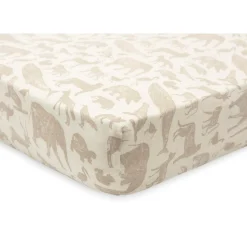Jollein Drap-housse Jersey animals Nougat 70x140 cm