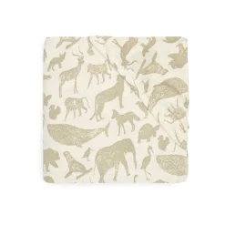 Jollein Drap-housse Jersey animals Olive Green 40x80 cm