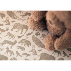 Jollein Drap-housse Jersey animals Olive Green 40x80 cm