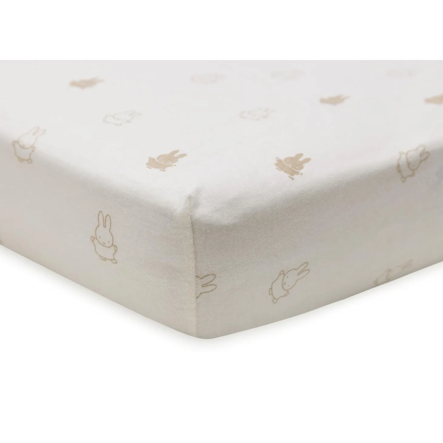 Jollein Drap-housse Jersey Miffy Nougat 60x120 cm
