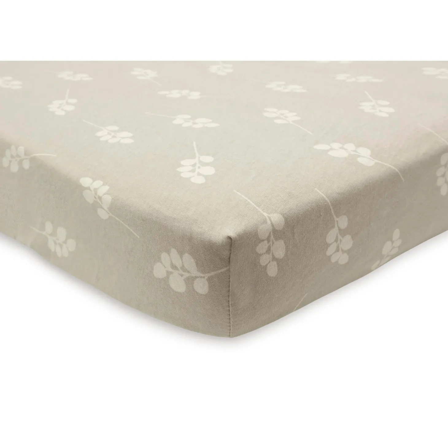 Jollein Drap-housse Jersey twig Olive Green 70x140 cm