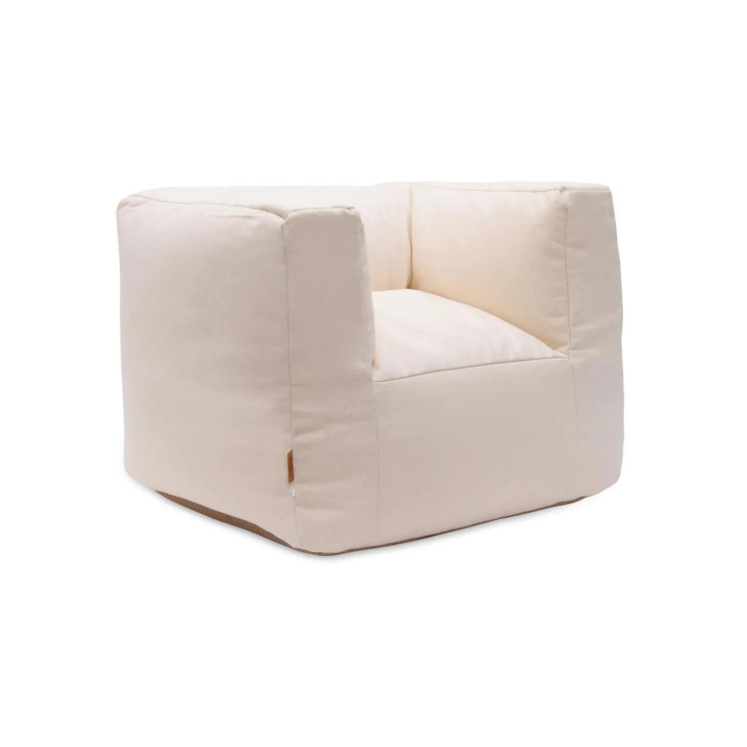 Jollein Fauteuil Pouf Enfant Twill Naturel