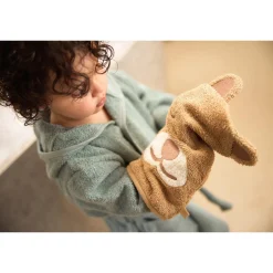 Jollein                    Gant de Toilette Éponge Cheetah    Biscuit